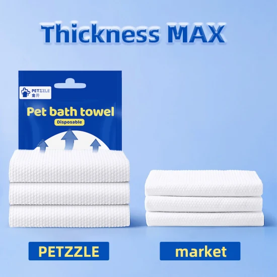 Toalhetes de limpeza de banho de tecido não tecido para animais de estimação Travle Pet Products